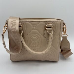 NWT Valentino Orlandi Light Taupe Quilted Shoulder Bag